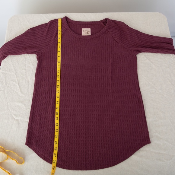 Chaser Thermal Waffle Knit Tunic Purple - Picture 6 of 9